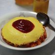 100円フライパンで巻かないオムライス