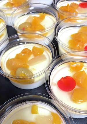 牛乳ゼリーとフルーツゼリー 二層立て-レシピのメイン写真