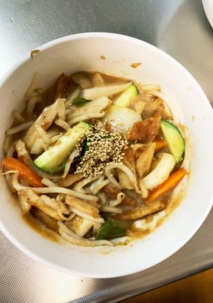 レンジ肉卵無チクワソース炒飯味野菜炒め-レシピのメイン写真