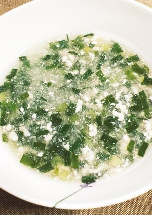 鶏ひき肉とニラのトロトロスープ-レシピのメイン写真