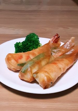 給食レシピ「えびロール」-レシピのメイン写真