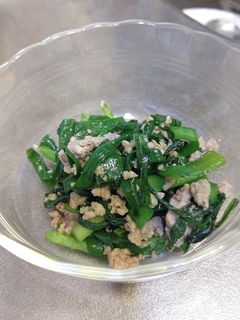 ニラと挽き肉の炒め物-レシピのメイン写真