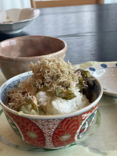 簡単#ご飯にちりめん山椒と漬物-レシピのメイン写真