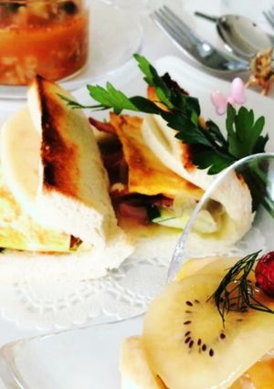 BLAサンド　ベーコン　レタス　りんごで-レシピのメイン写真