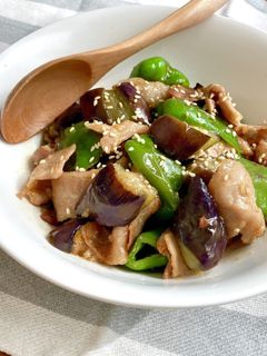 こってり♡豚バラとなすの甘辛味噌炒め-レシピのメイン写真