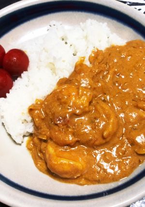 お家の常備品で、簡単エビバターカレー-レシピのメイン写真
