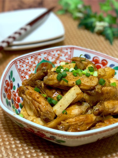 手羽中と長芋のてりてりオイスターソース煮-レシピのメイン写真