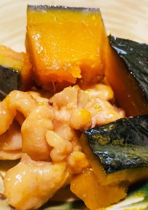 お弁当にもおかずにも！鶏とカボチャの煮物-レシピのメイン写真