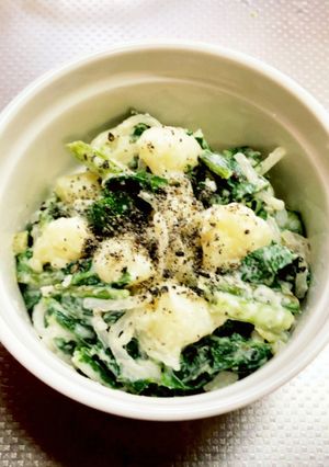 レンジで簡単#ほうれん草のポテトサラダ-レシピのメイン写真