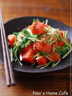 蒸し焼き人参と水菜の胡麻和え-レシピのメイン写真