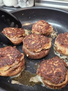 夏にシャキ!しいたけのみょうがハンバーグ-レシピのメイン写真