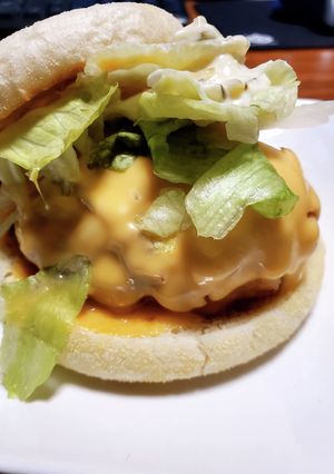 超簡単5分！てりやきチキンチーズバーガー-レシピのメイン写真