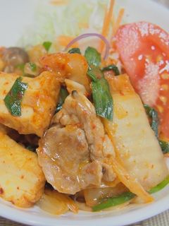 腸活を意識♬厚揚げと豚肉のキムチ炒め-レシピのメイン写真