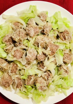 手作りシュウマイ・蒸しキャベツ添え-レシピのメイン写真
