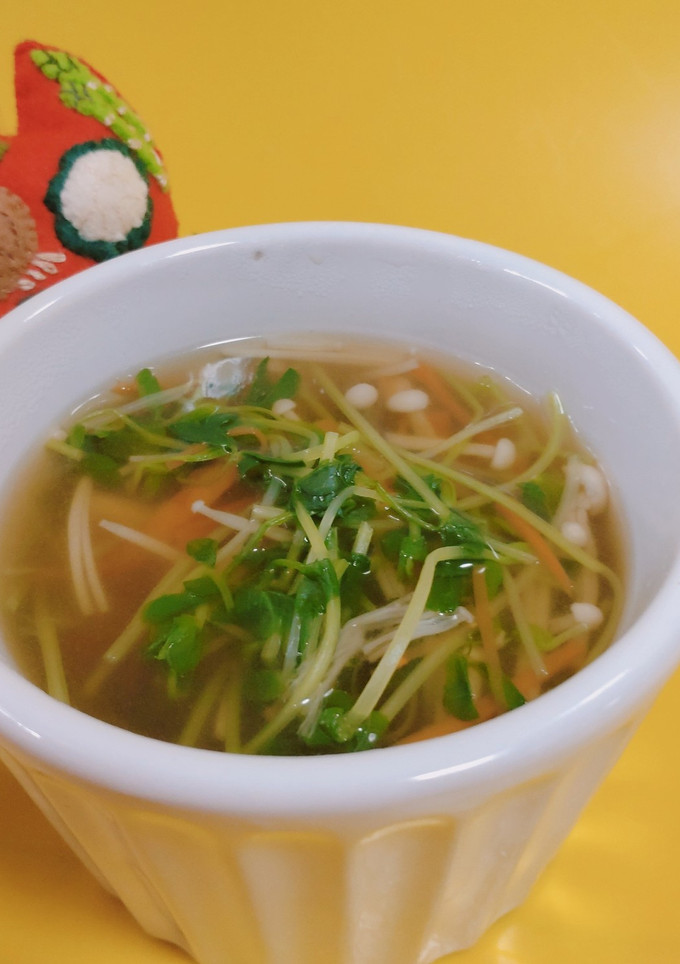 豆苗とえのきのスープ-レシピのメイン写真