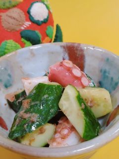 きゅうりとタコの梅肉和え-レシピのメイン写真