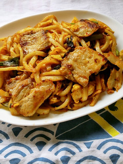 豚キムチの焼きうどん♪-レシピのメイン写真