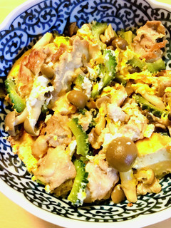 厚揚げ&キノコの豚肉ゴーヤーチャンプルー-レシピのメイン写真