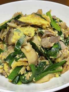 エリンギ入りのニラ豚卵炒め♬-レシピのメイン写真
