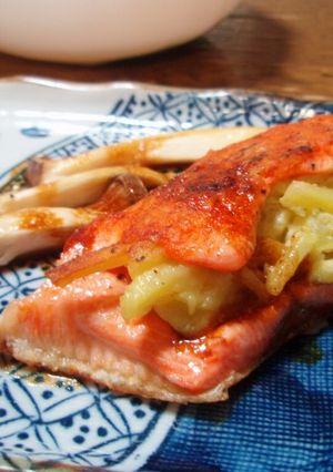 サーモンのポテトはさみ焼き-レシピのメイン写真
