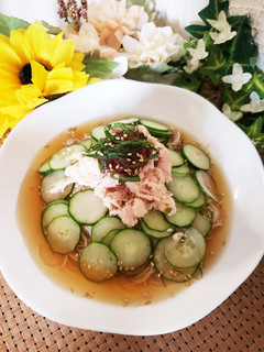 梅ぇ~♡ぶっかけそうめん-レシピのメイン写真