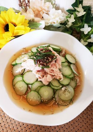 梅ぇ～♡ぶっかけそうめん-レシピのメイン写真