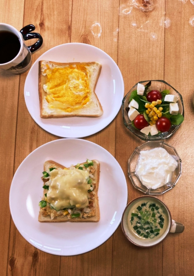 お家カフェ盛り付け案❁プレート無トースト-レシピのメイン写真