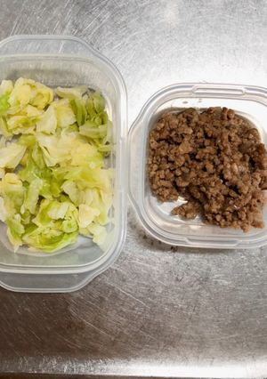 オ14.キャベツのひき肉あんかけ-レシピのメイン写真