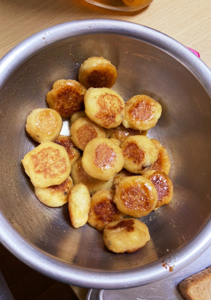 さつまいもと粉豆腐の甘辛お焼き-レシピのメイン写真