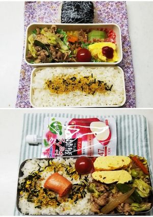 野菜炒め弁当(6.6)-レシピのメイン写真