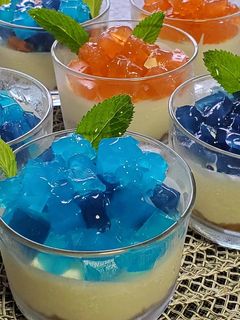 紫陽花レアチーズカップケーキ-レシピのメイン写真