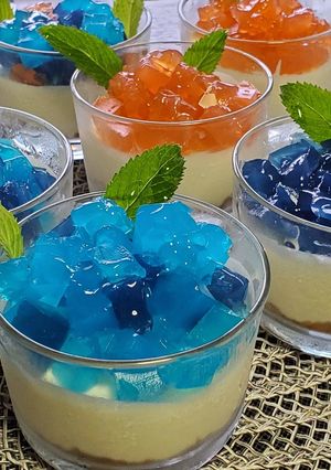 紫陽花レアチーズカップケーキ-レシピのメイン写真