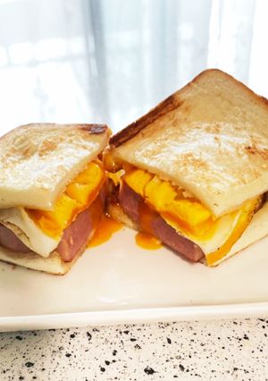 フライパンでスパムサンド キャンプ飯にも-レシピのメイン写真