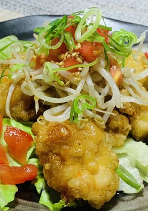 もやしでカサ増し!生姜香る油淋鶏-レシピのメイン写真