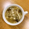鶏肉ときのこのおろし生姜スープ