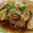 茄子の豚ロース巻き甘酢煮