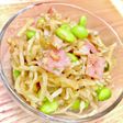切干し大根とハムの枝豆サラダ