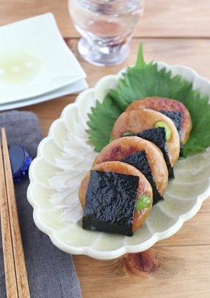 枝豆入りじゃがいももちの甘辛いそべ焼き-レシピのメイン写真