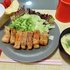รูปของ とんかつ肉でがっつりガーリック焼き