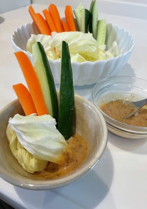 野菜で簡単おつまみ＊マヨ味噌ディップ-レシピのメイン写真
