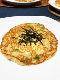 グリーンピースと豆腐の山芋焼き-レシピのメイン写真