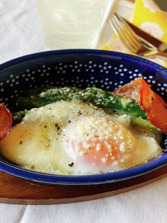 とろっと卵&アスパラ ベーコンの塩味と!-レシピのメイン写真