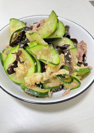 食感楽しい♡ズッキーニの中華サラダ-レシピのメイン写真