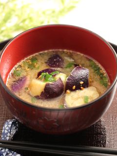 簡単!茄子のお味噌汁 ごま風味-レシピのメイン写真