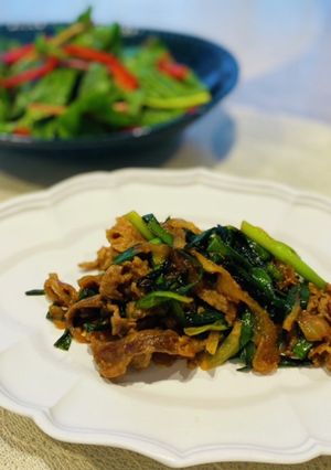 豚肉とニラ甘辛炒め-レシピのメイン写真