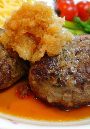 きのこ入り♪　ハンバーグ（おろしポン酢）-レシピのメイン写真