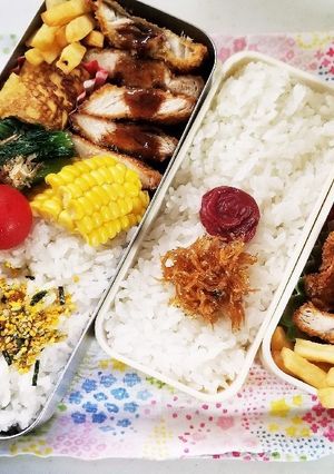 チキンカツ&鯵フライ弁当(6.7)-レシピのメイン写真