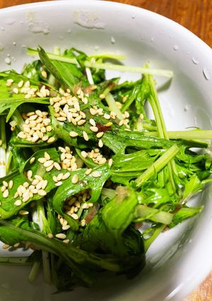 水菜のおかか和えサラダ-レシピのメイン写真
