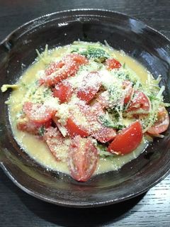 水菜とトマトの卵炒め ~超初心者用~-レシピのメイン写真
