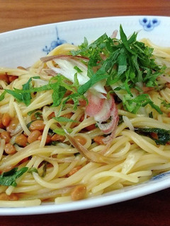 みょうがとしその納豆パスタ-レシピのメイン写真